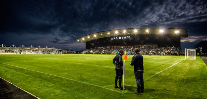 The impressive main stand at AFC Fylde